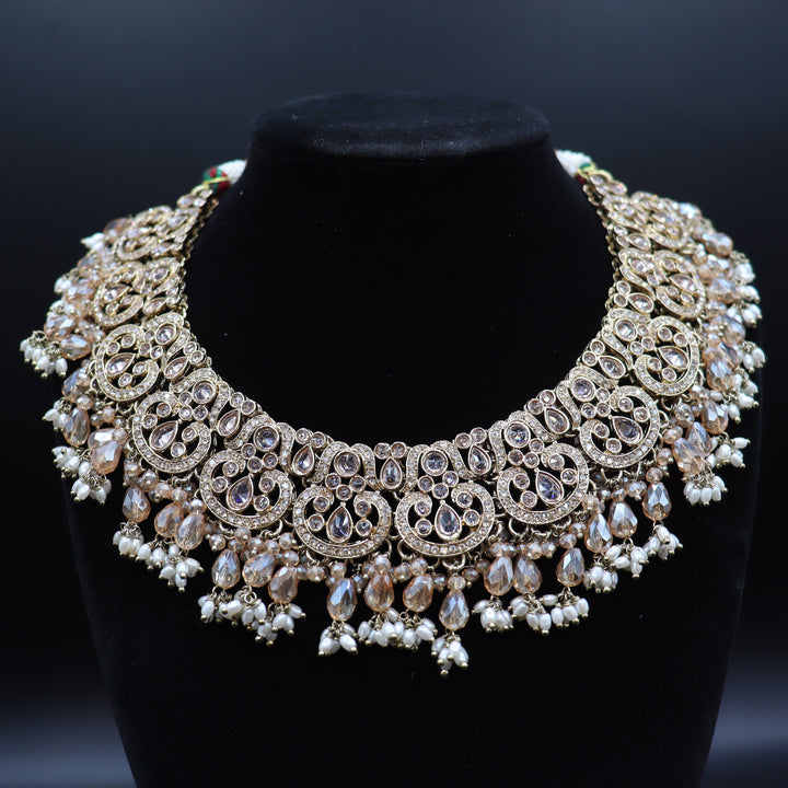 Beige Premium AD Stone Pakistani Set [SKU: N011622]