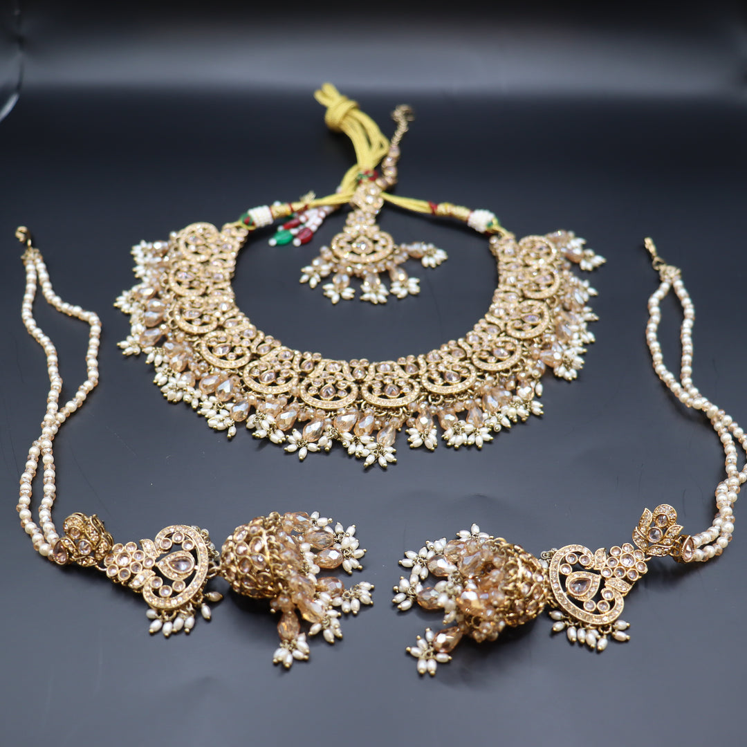 Beige Premium AD Stone Pakistani Set [SKU: N011622]