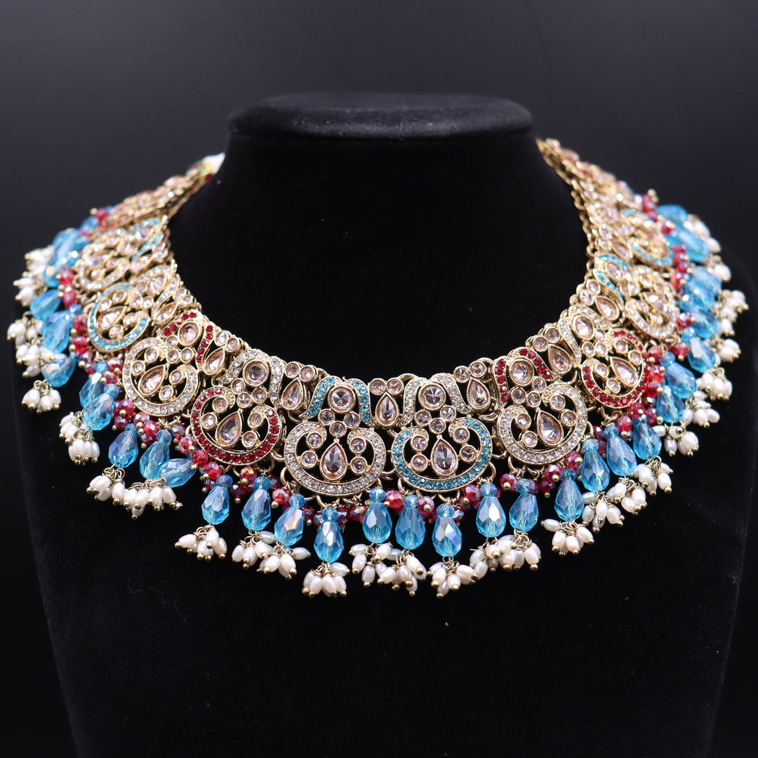 Multi Colored Premium AD Stone Pakistani Set [SKU: N011522]