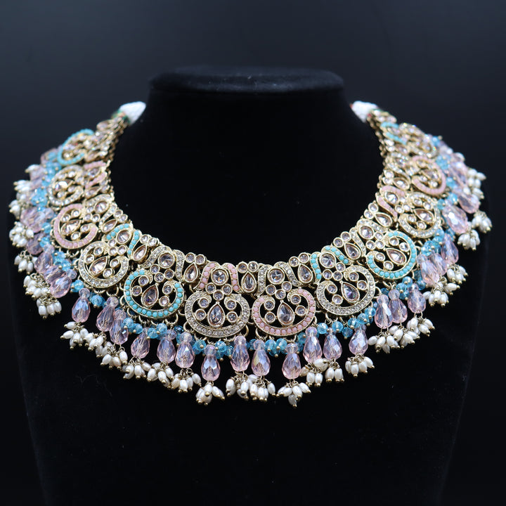 Multi Colored Premium AD Stone Pakistani Set [SKU: N011422]
