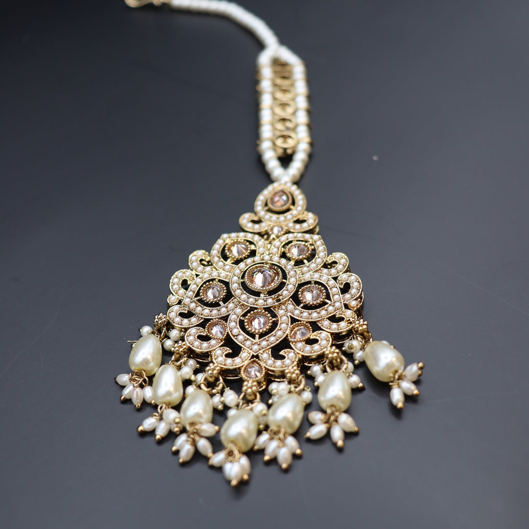 Premium Reversed AD Full Neckless Set With Jhoomar