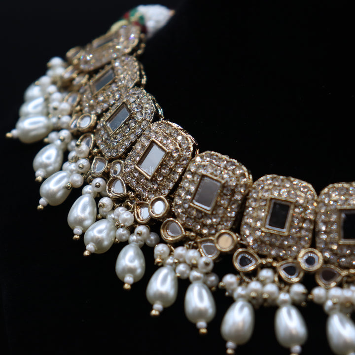 Daisy Premium Quality Mirror Work Choker Set [SKU: N010291]