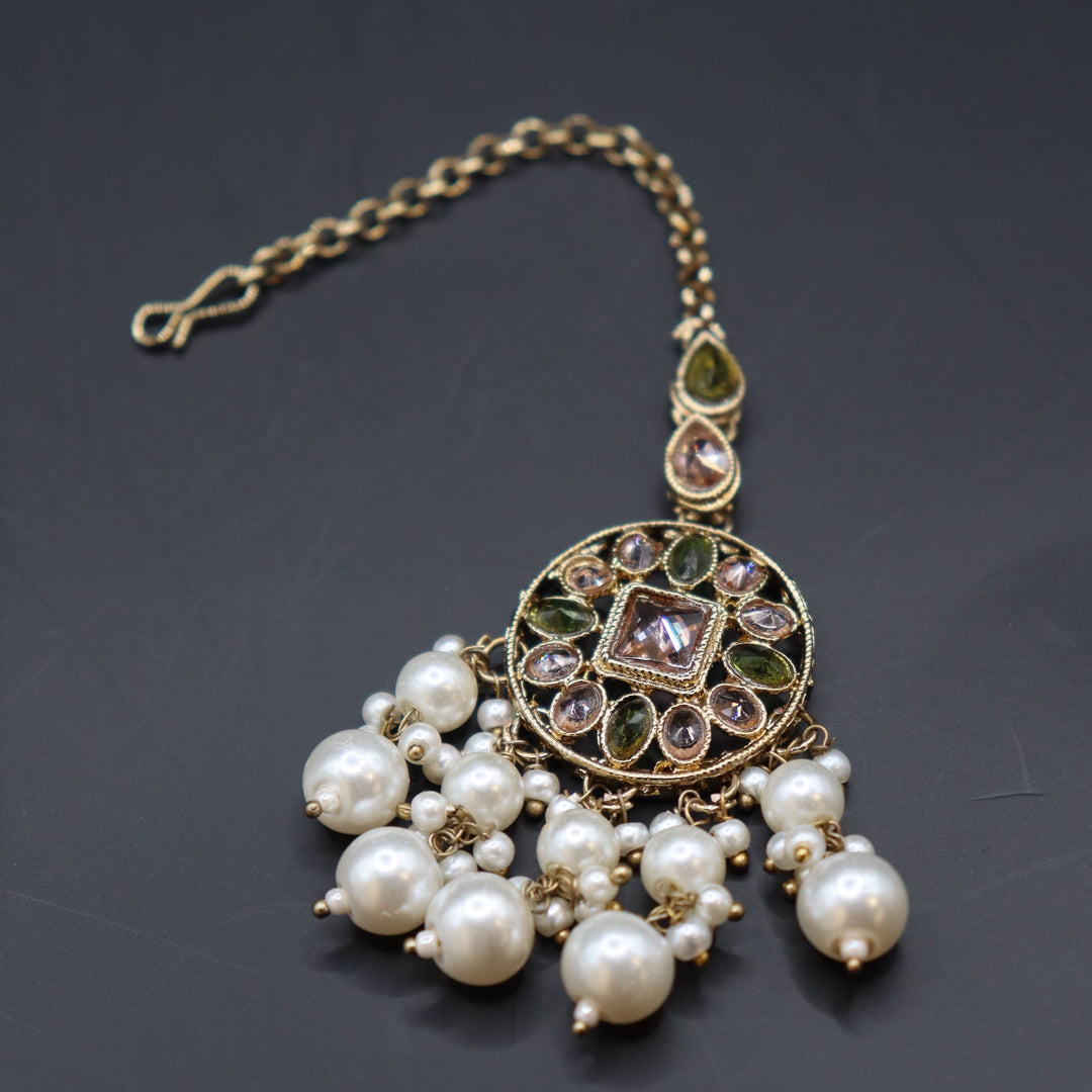 Olive Green Premium Reverse AD Full Choker Set [SKU: N011871]