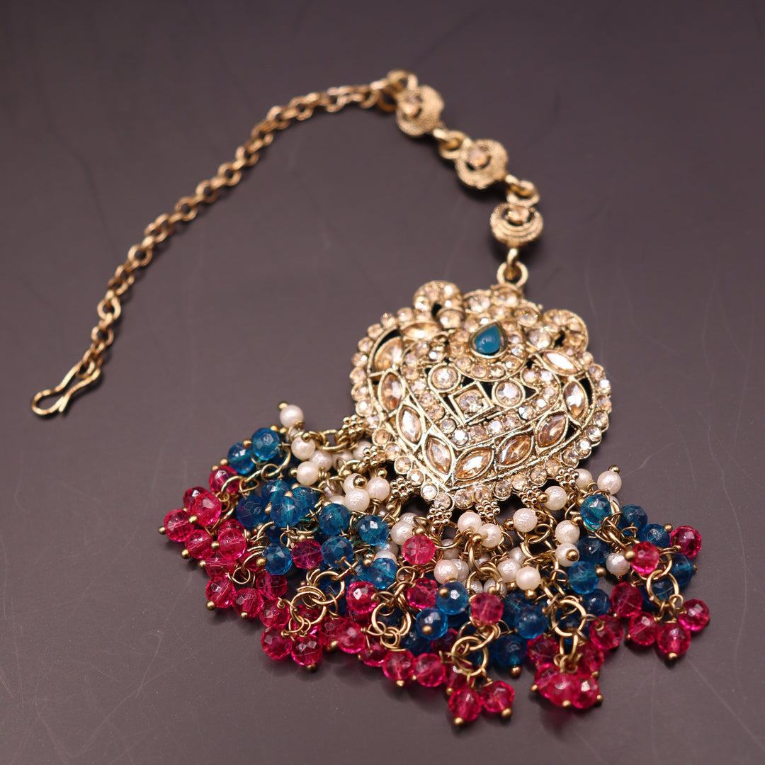 Royal Premium Quality Reverse AD Stone Worked Pakistani Necklace Set [SKU: 010502]