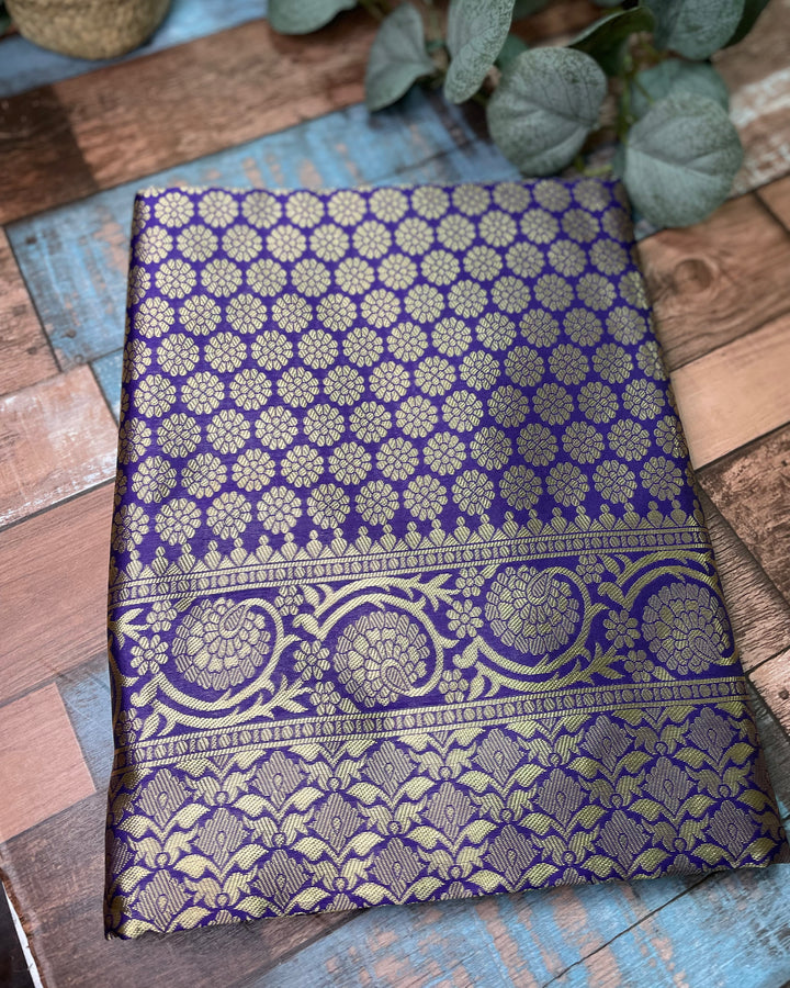 # Purple Pure Litchi Silk Saree [SKU: SO209902]