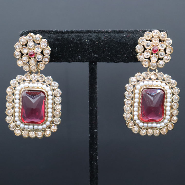 Premium Maroon Long Neckles [SKU J100852]