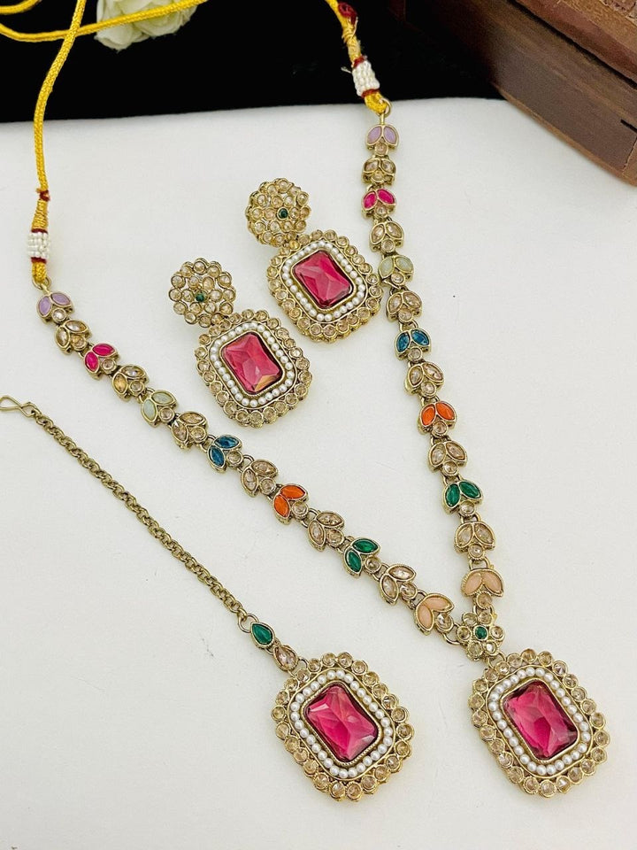 Premium Multi Colored Long Neckles [SKU J101052]