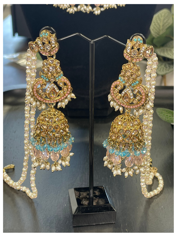 Multi Colored Premium AD Stone Pakistani Set [SKU: N011422]