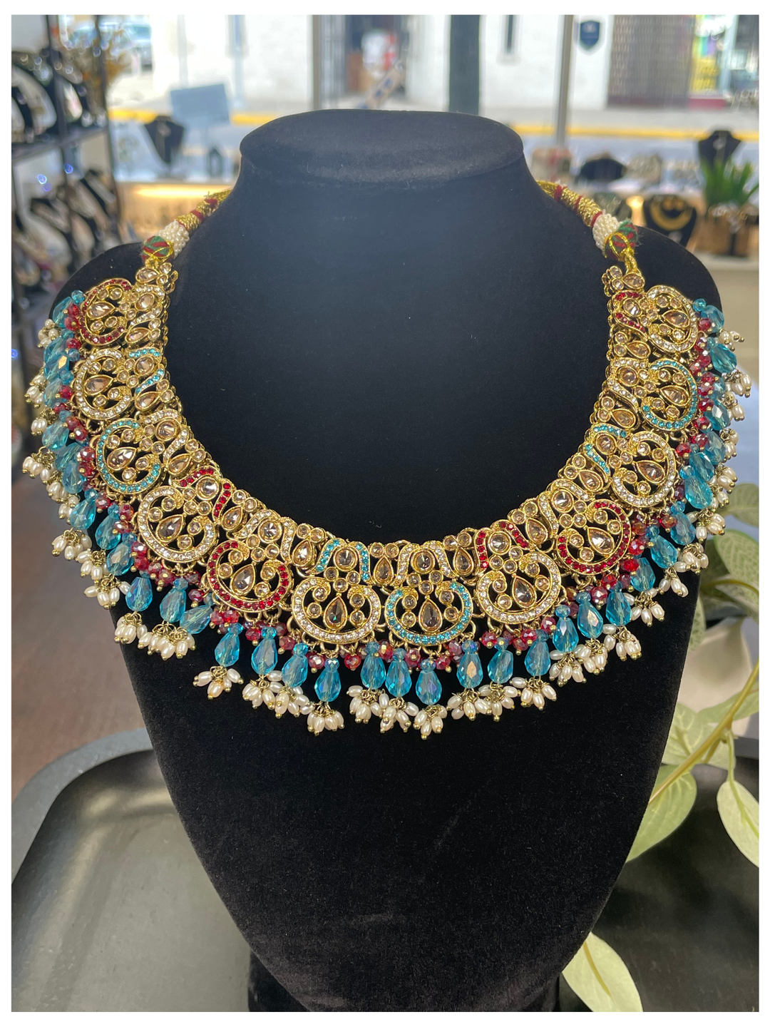 Multi Colored Premium AD Stone Pakistani Set [SKU: N011522]