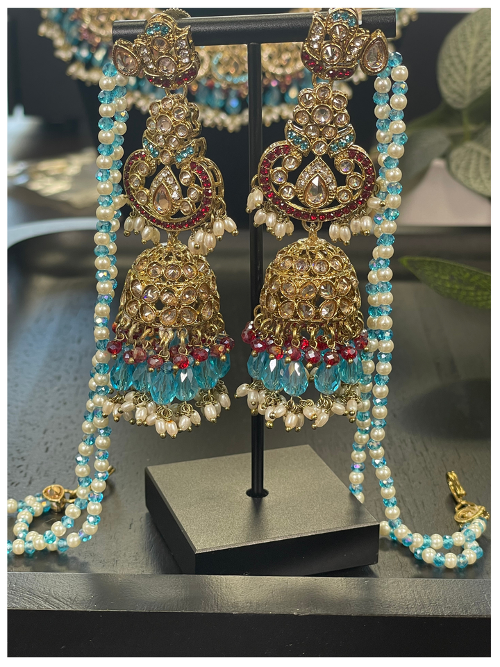 Multi Colored Premium AD Stone Pakistani Set [SKU: N011522]