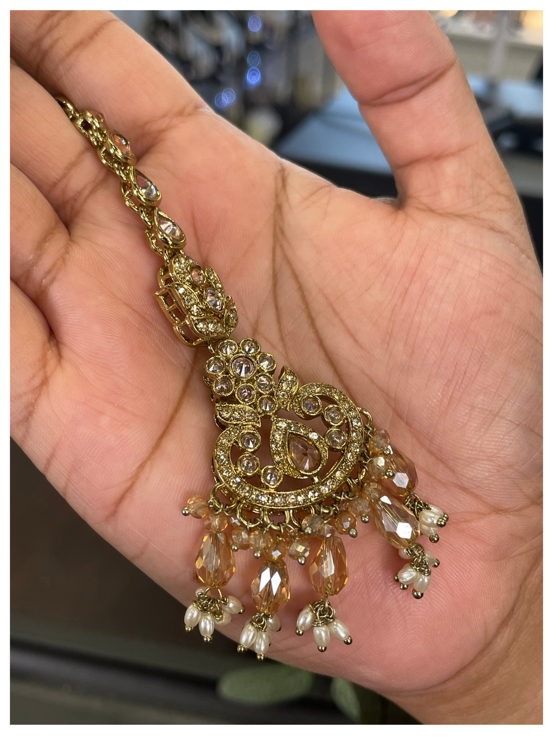 Beige Premium AD Stone Pakistani Set [SKU: N011622]