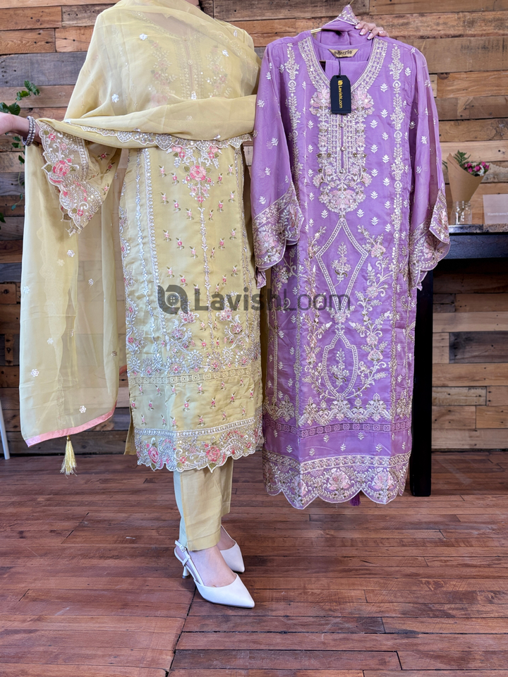 DUSTY LAVENDER PAKISTANI SOFT ORGANZA [SKU:D103033]