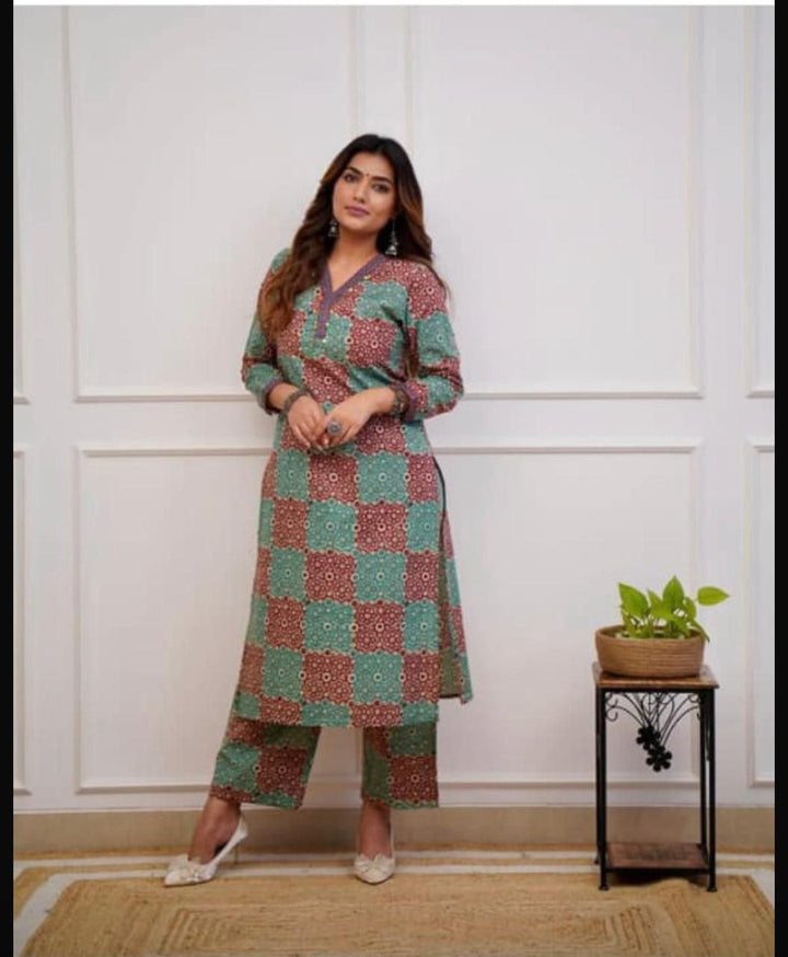 Designer fine cotton co-ord set [SKU CO100241]