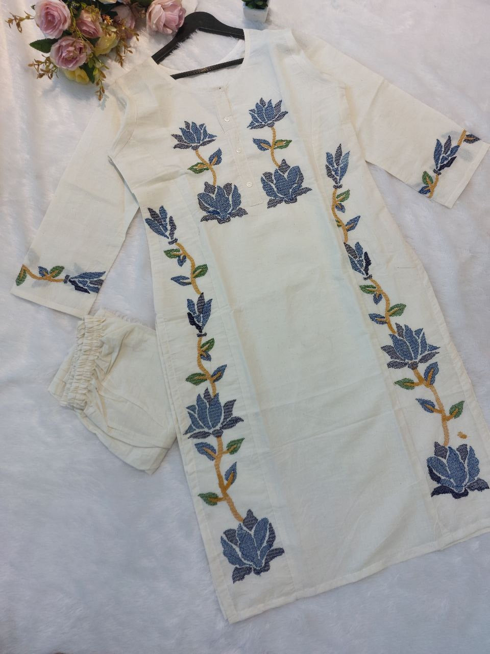 2 PIECE KHADI COTTON SUIT SET [SKU CO100151]