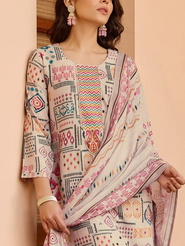 FULLY PRINTED WITH NECK PATCH WORK [SKU 100161]