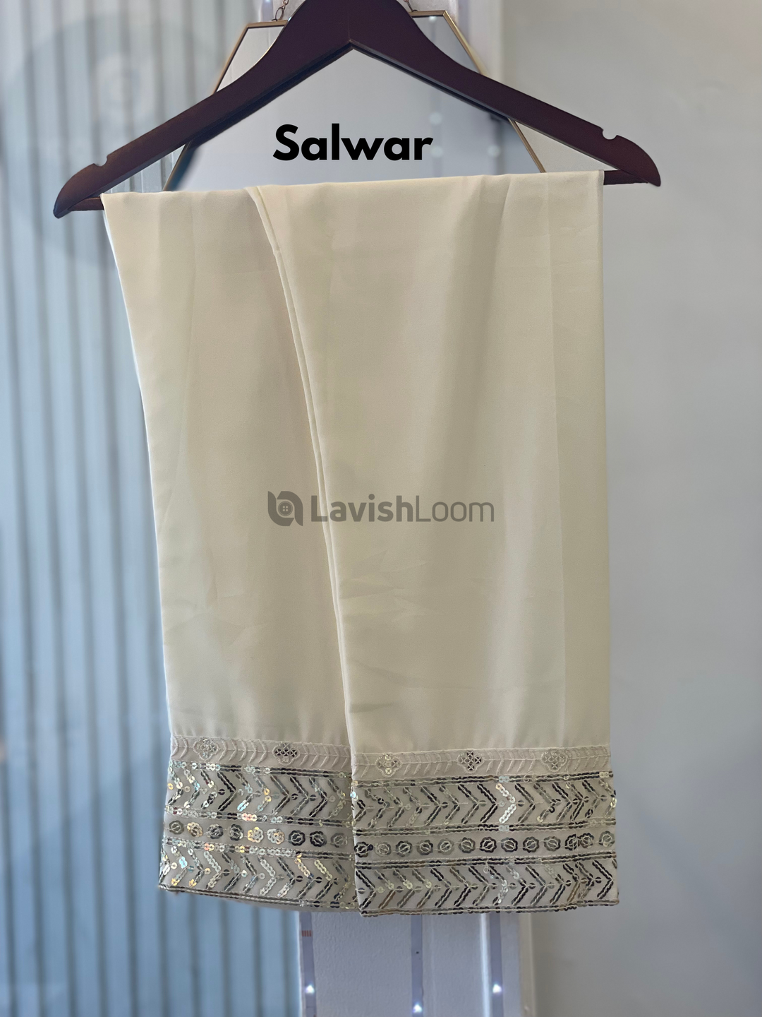 Faux Georgette Heavy Sequins Worked Salwar Suit  [SKU D101472]