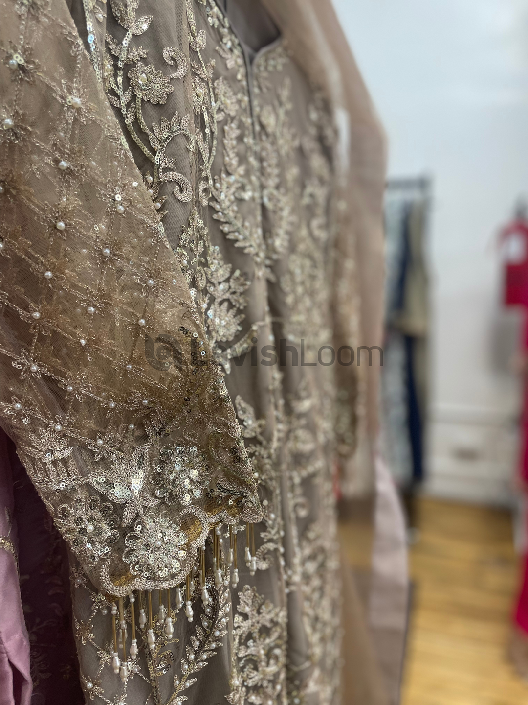 Ash Faux Georgette Heavy Worked Salwar Suit [SKU D101872]