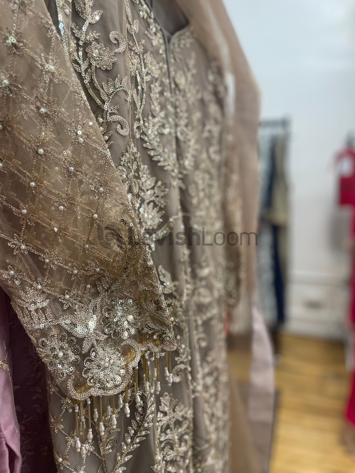 Ash Faux Georgette Heavy Worked Salwar Suit [SKU D101872]