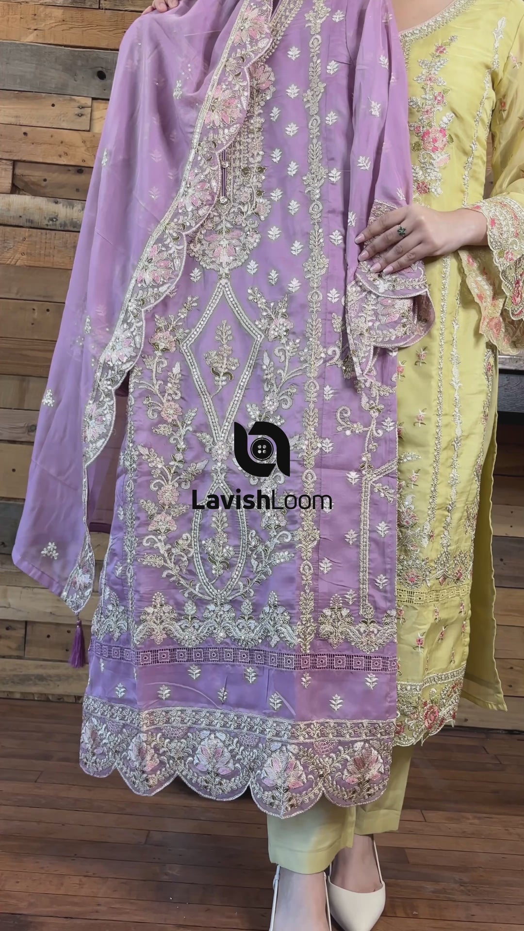 DUSTY LAVENDER PAKISTANI SOFT ORGANZA [SKU:D103033]